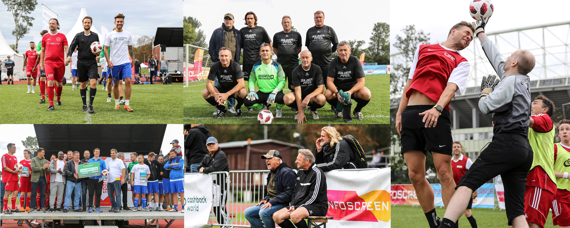 Die Teilnehmer des Turniers, u.a. Hans Krankl Legenden Team mit Hans Krankl, Toni Pfeffer, Michael Hatz